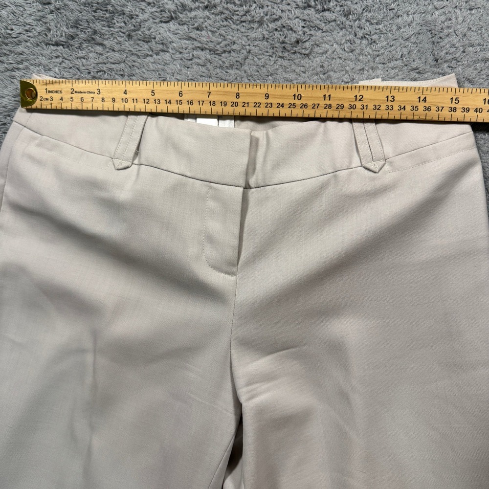 Ann Taylor Loft Womens Marisa Dress Pants 6P Beige Wool Blend Wide Leg Lined - Picture 6 of 10